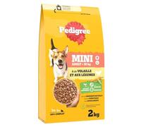 Pedigree - Croquettes Équilibrées pour Chien Adulte Petit <10kg, Saveur Volaille & Légumes (Sac 2kg) - Lot de 3 - Vendu par Lot