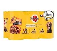 PEDIGREE Cuisine boîtes en Sauce 3 variétés pour Chien Adulte 6x400g