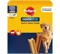 Pedigree DENTASTIX 56 Bâtonnets à Mâcher pour Grand Chiens 25kg+, 8 Sachets de 7, Saveur Poulet et Bœuf, Détartrage Dentaire Chien, Soins Dentaires pour Chien