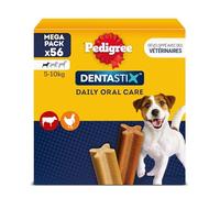 Pedigree Bâtonnets Dentastix – 56 pour petits chiens 5–10 kg, 8 sachets, détartrage (Poulet & Bœuf)