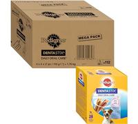 PEDIGREE DENTASTIX - Dental Dog Chews - Adult Small Dogs 5-10 kg - 4 x 28 Sticks - Megapack of Dog Dental Sticks