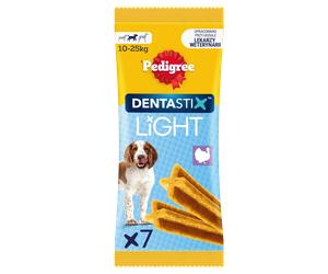 Pedigree Dentastix Light Friandises dentaires à mâcher pour chiens de race moyenne, 7 pièces - 98 g