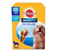 Pedigree Dentastix Snack pour l'hygiène buccale (Grand Chien +25 kg), 270 g 105 pièces - 15 boîtes de 7 pièces (105 pièces au Total)