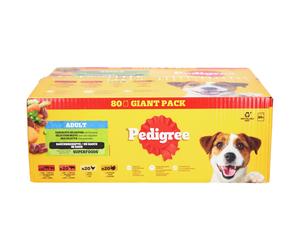 Pedigree Giant Pack - Sélection Mixte en Sauce pour Chien Adulte Aliment 80x100 g