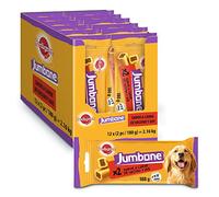Pedigree Jumbone Os pour Chiens saveur Boeuf et Oiseau (Lot de 12 x 2 unités)