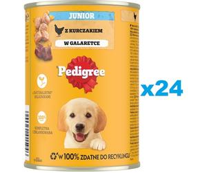 PEDIGREE Junior 24x400g aliment complet humide pour chiens en croissance avec du poulet en gelée