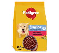 PEDIGREE Junior, croquettes pour chien au bœuf et aux légumes, 2,6 kg