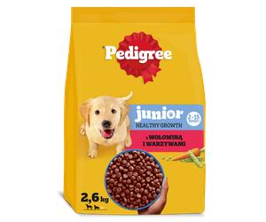 PEDIGREE Junior, croquettes pour chien au bœuf et aux légumes, 2,6 kg