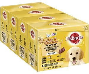 Pedigree Junior Vital Protection Lot de 48 sachets de Nourriture Humide pour Chiots 12 x 100 g (Lot de 4) - 4 variétés en gelée avec Poulet, bœuf, volaille, Agneau