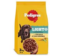 PEDIGREE Light Croquettes pour Chien volaille & légumes 3 kg (Lot de 3)