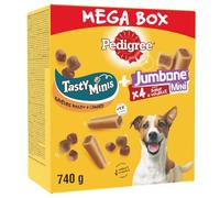 PEDIGREE® Mega Box Tasty Minis et Jumbone™ Mini - friandises pour chiens adultes (aux saveurs poulet, canard et bœuf et volaille) - 740g