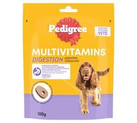 Pedigree Multivitamines Digestion Compléments alimentaires pour chiens - 30 Friandises avec probiotiques, Sachet de 180g, Récompenses qui aident au maintien d'une bonne digestion, Facile à manger