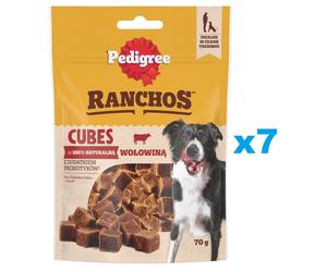 PEDIGREE Ranchos Cubes 7x70 g nourriture complémentaire pour chiens adultes avec du bœuf