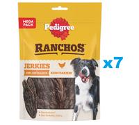 PEDIGREE Ranchos Jerkies 7x180g nourriture complémentaire sans céréales pour chiens adultes avec du poulet