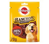 Pedigree Ranchos Original Lot de 4 friandises pour chien 4 x 70 g - Friandises douces avec bœuf, séchées en douceur, idéales pour petits et grands chiens