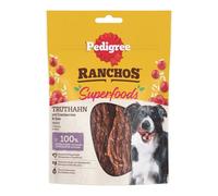 PEDIGREE Ranchos Superfoods 7 x 70 g nourriture complémentaire pour chiens adultes avec dinde, canneberge et riz