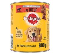 PEDIGREE Repas pour Chien - Boîtes en terrine Adulte au Boeuf et aux Carottes 12 x 800g