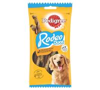 PEDIGREE RODEO Duos Récompenses pour Chien - 70 Torsades à Mâcher (Lot de 10 Sachets 123g) - Friandises au Poulet et Saveur Bacon - Récompense Idéale pour Eduquer ou Faire Plaisir à son Chien