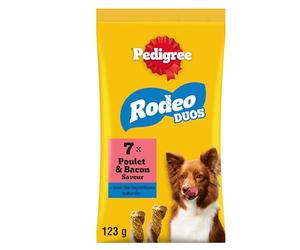 Pedigree Rodeo Duos 7 Torsades au Bacon et au Poulet friandises pour Chien (Pack de 10)