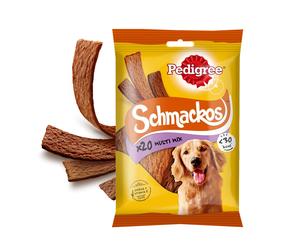 Pedigree Schmackos Collation pour chiens adultes avec bœuf, poulet, agneau et canard 172g