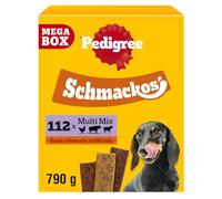 Pedigree Schmackos Multi Mix 110 lamelles friandises pour Chien Saveurs Bœuf, Volailles et Agneau Mega Box
