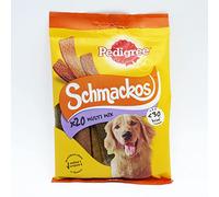 PEDIGREE SCHMACKOS MULTI - Récompense - 4 viandes - 9 sachets de 20 sticks