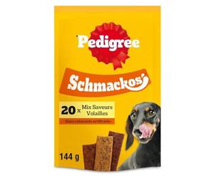 Pedigree Schmackos Récompenses Mix Saveurs volailles pour Chien 20x (Pack de 9)