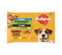 PEDIGREE Sélection de saveurs en sauce 4x100g bœuf et agneau, dinde et carottes