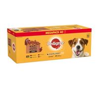 Pedigree Sélection mixte en sauce - Nourriture humide pour chien en sachet portion - Nourriture pour chien en sauce avec agneau - Bœuf - Canard - Grand paquet (40 x 100 g)