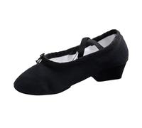 Pedilles Danse Femme Chaussons Jazz Chaussure Confortable Et Elegante Chaussures Plates Talon De Pieds Larges Chausson Latine Mariage Classique pour Femmes Vintage Année 50 Années 20,b-Le Noir,38