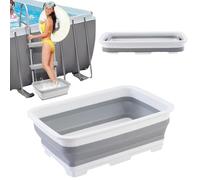 Pediluve Piscine - Bassine Pied - Bain De Pieds Pliable AntidéRapant Pour Piscine,Garde La Piscine Propre Pour Enfants Et Adultes,Accessoires Piscine, pour Échelles Piscines, 37x27x11.8cm