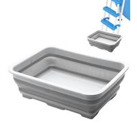 Pediluve Piscine,Bassine Pied,Bassine Pliable Pour Bain De Pieds Pliable Antidérapant,Accessoires Pour Piscine,37x27x11.8cm,Bassin Pédiluve Pour échelles Piscines,Rince Pied Piscine (Gris)