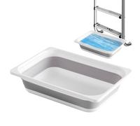 Pediluve Piscine, Bassine Pied Piscine, Bassine Pour Bain De Pieds Pliable AntidéRapant, Bain de Pied Pliable, Accessoire Piscine, pour Échelles Piscines, pour Rincer Les Pieds, 30x20x10cm