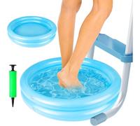 Pediluvio Gonfiabile | Vaschetta Gonfiabile Per Pediluvio | Piedini Portatili Contenitore | Vasca Pieghevole Per Pediluvio Con Gonfiore | Per Piscine, Spa, Piedi Puliti | PVC | Rond/Rectangle