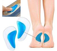 Pedimend 4 Paires de Voute Plantaire Semelle Orthopédique, Silicone Gel Coussinets de Soutien de la Voûte Plantaire, Pieds Plats, Coussinets Adhésifs pour Soulager la Pression et Les Douleurs au Pied