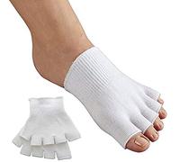 PEDIMEND Set of 2 gel-lined compression socks for toes Toe Separator Relieves foot pains, corns, metatarsalgia, toes, toe pain and pinched toes - UNISEX - Foot Care