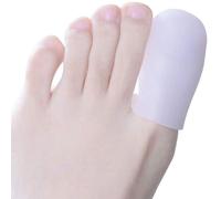 PEDIMEND Soft Silicone Big Toe Caps - For Missing or Ingrown Toenails - Toe Tube Protectors - Foot Pain Relief - Avoid Corns - Ampoules - for Men and Women - Foot Care