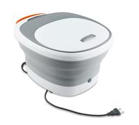 Pédi'Spa "Bulles de Plaisir" FISHTEC - Chauffe et Maintien l'Eau à 55° - Rétractable, Gain de Place - Avec Poignée et Couvercle - Bulles, Picot et Rouleaux de Massage - Stimulation - Détente -