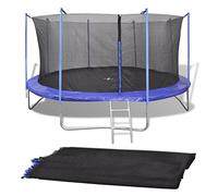 pedkit Filet de Remplacement pour Trampoline Rond Filet de Sécurité pour Trampolines de 3,66 m avec 8 Barres