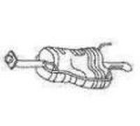 PEDOL 014.582 Silencieux arrière