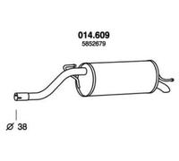 PEDOL 014.609 Silencieux arrière