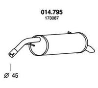 PEDOL 014.795 Silencieux arrière
