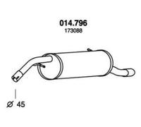 PEDOL 014.796 Silencieux arrière