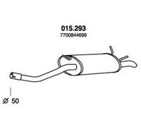 PEDOL 015.293 Silencieux arrière
