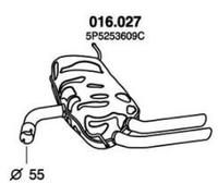 PEDOL 016.027 Silencieux arrière