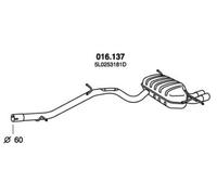PEDOL 016.137 Silencieux arrière