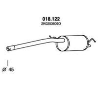PEDOL 018.122 Silencieux arrière
