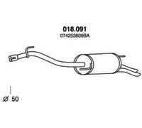 PEDOL Silencieux arrière Pot d'Échappement 018.091 pour VW