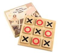 Pedolini Jeu en bois Tic Tac Toe - Petits jeux de société de voyage de 15 cm - Décoration de table basse Tic Tac Toe
