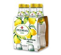 Pedras, Eau Minérale Pétillante, Eau Aromatisée au Citron, Pack de 4 x 250 ml